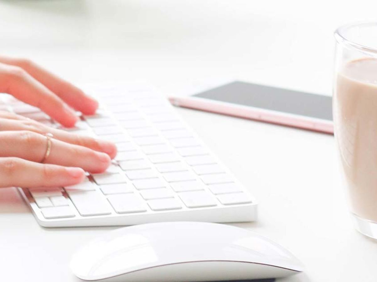 Typing on keyboard