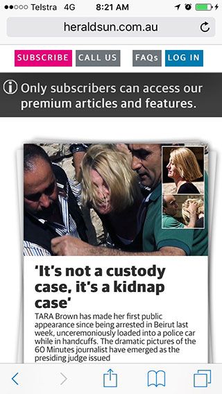 Herald Sun Website