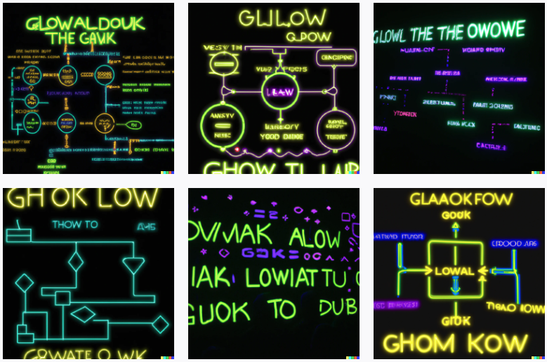 glow in the dark flowchart