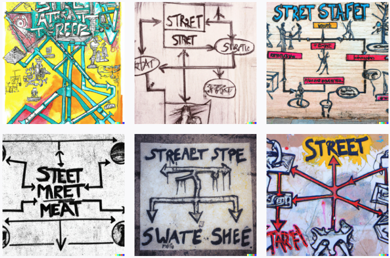 street art graffiti flowchart