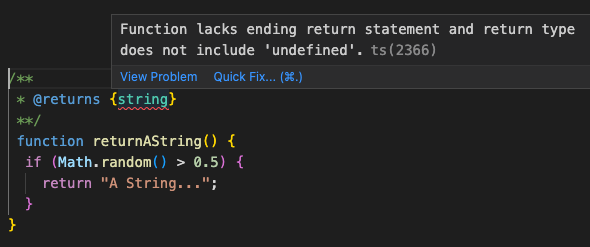 catching errors by typing fn returns