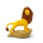 Lion King figurine featuring Mufasa the lion standing proudly on a rock.