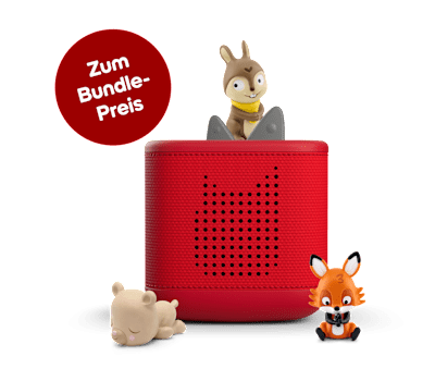 Toniebox 2 Starterset: Kindergarten (Rot; inkl. Kindergartenlieder, Zähllieder, Schlummerbär)