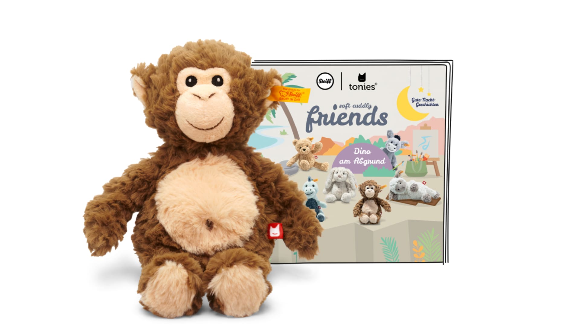 Steiff Peppi 083594 Puppi, Origineel Pluche Hond, Knuffeldier voor Kinderen, Zacht en Beweegbaar, Wasbaar, Crème/Bruin