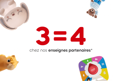 Pour 3 produits achetés, le 4ème est offert !