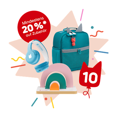 Zum 10. Geburtstag: Mindestens 20% auf Zubehör