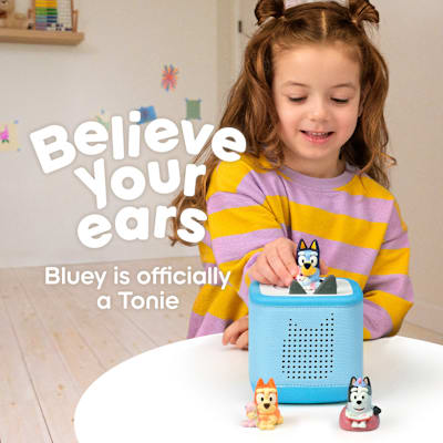 Girl surprised for the new Bluey!
