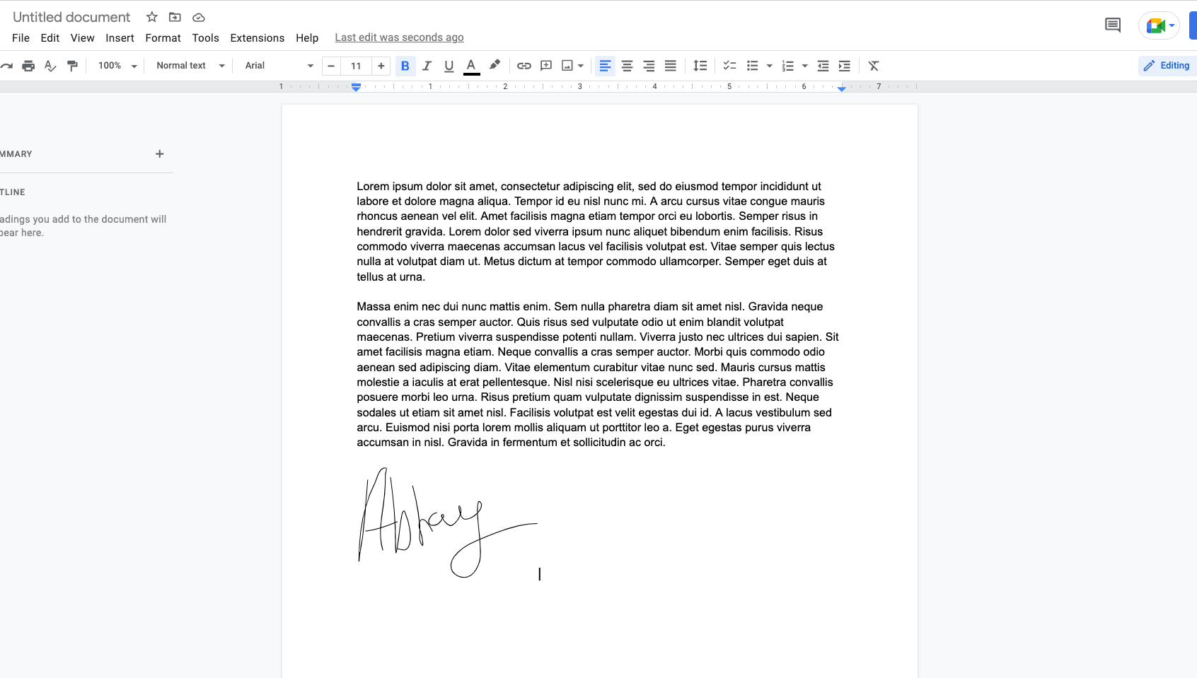 Align/Adjust your signature