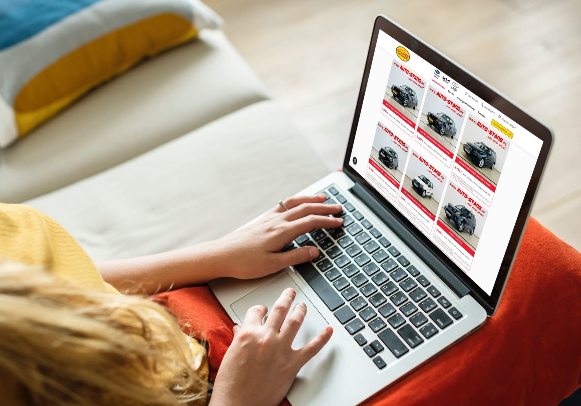 Website mit Fahrzeugbestand
