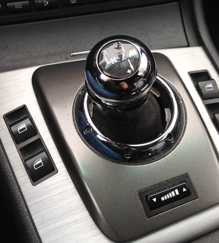 Clutchless Manual Transmission Stickshifter. No 'H' pattern here, just move the stick forwards and backwards to shift.