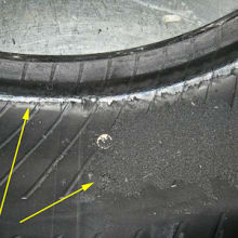 The Hazards of Low Profile Tires damaged tire from running underinflated