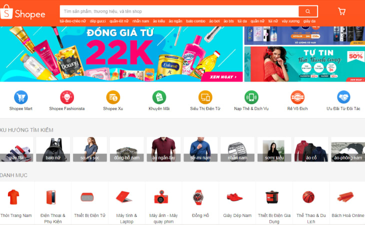 sàn thương mại điện tử shopee