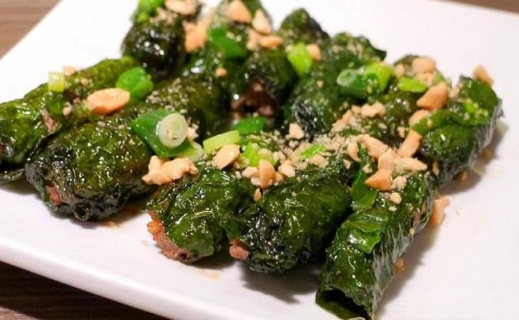 Chả lá lốt chay