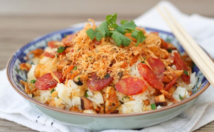 Xôi mặn là món ăn nhanh gọn cho buổi sáng