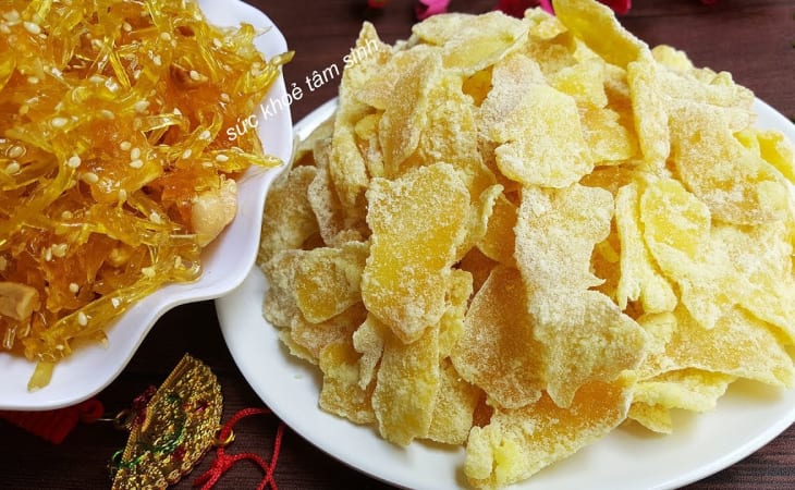 Mứt gừng và mứt gừng dẻo