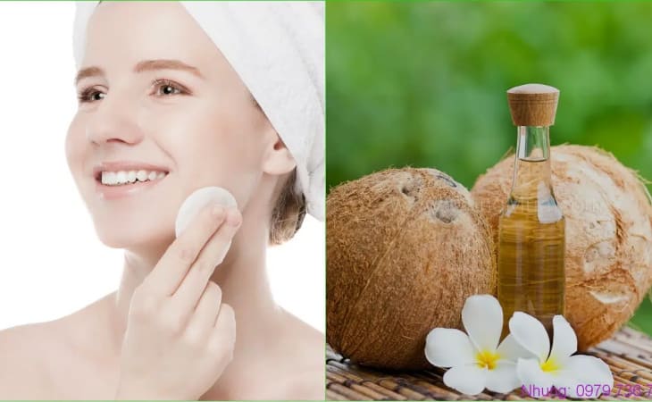 Dưỡng da ban đêm với dầu dừa
