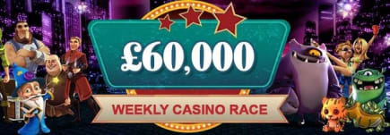 Video slots casino give away £60,000 in weekly casino races
