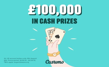 Casumo casino are giving away £5,000 every single day for UK players!