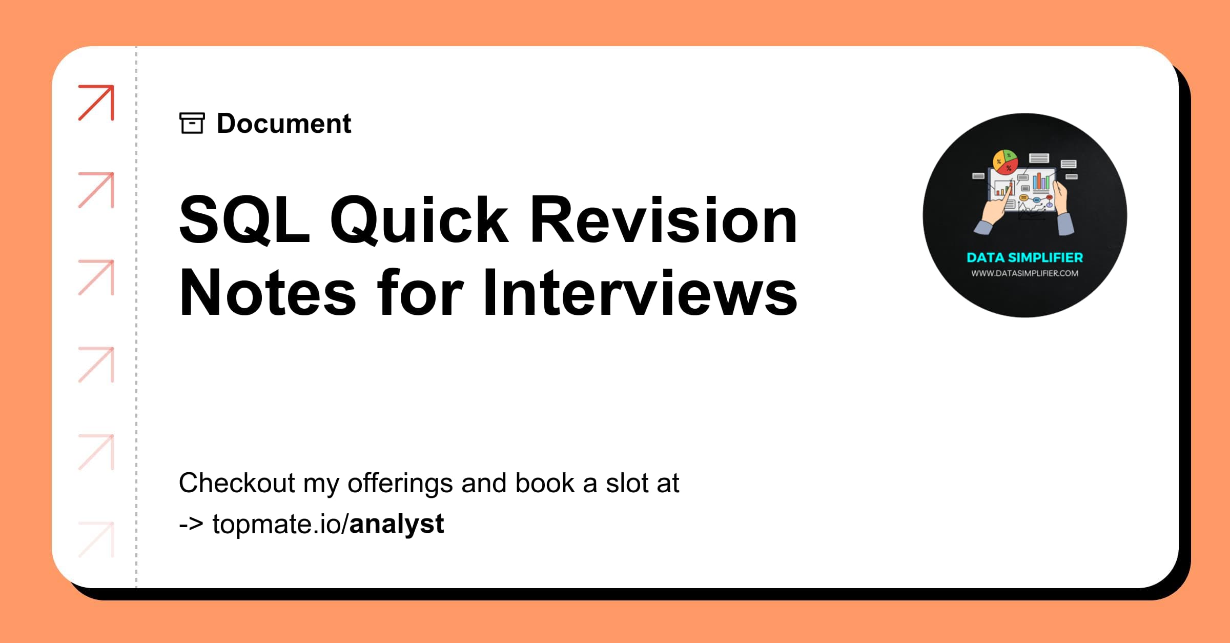 SQL Quick Revision Notes for Interviews with Data Analyst