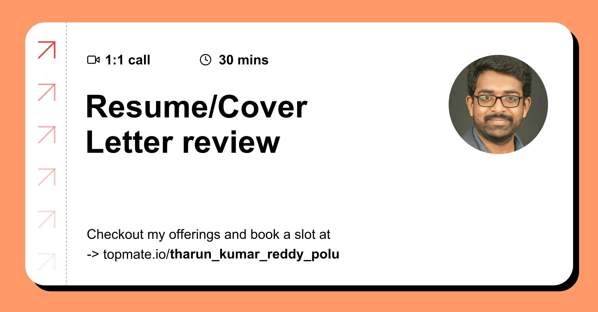 Resume/Cover Letter review with Tharun Kumar Reddy Polu