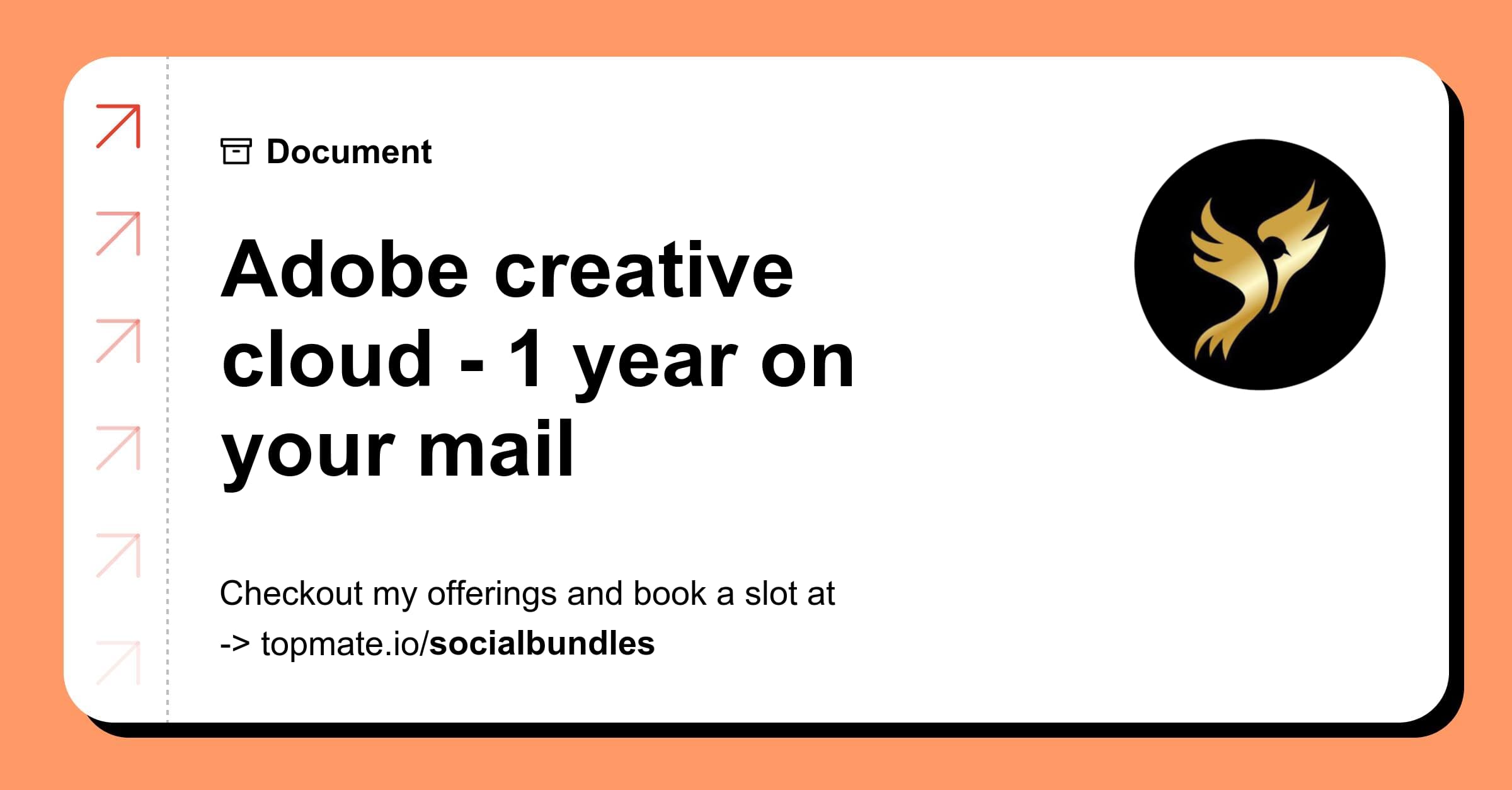 Adobe creative cloud - 1 year on your mail with SOCIAL BUNDLES