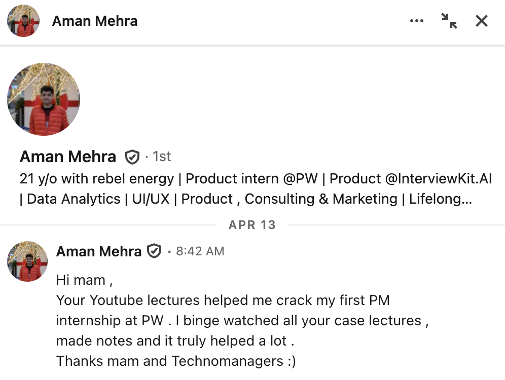 Testimonial