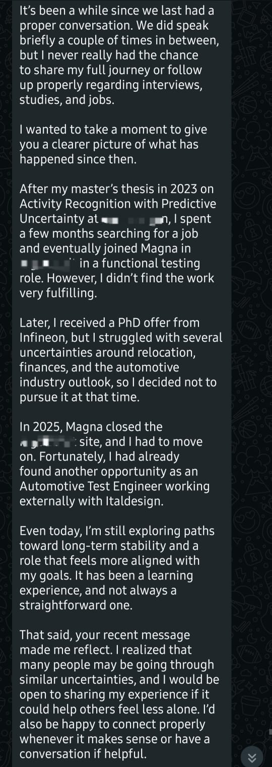 Student testimonial