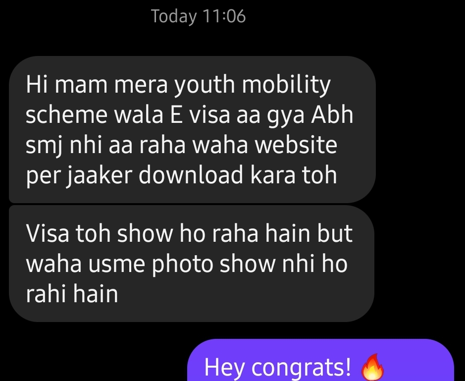 Student testimonial