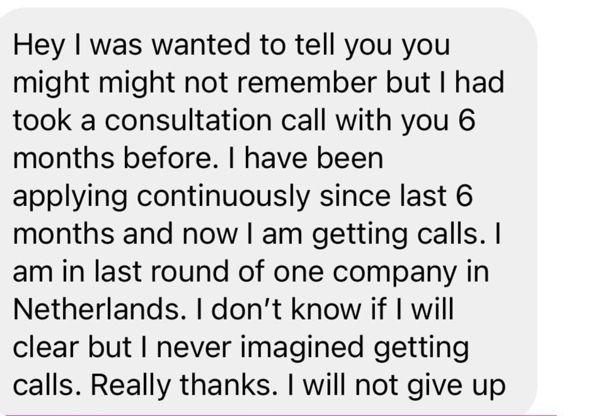 Student testimonial