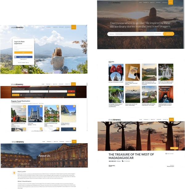 Shareitineray project images