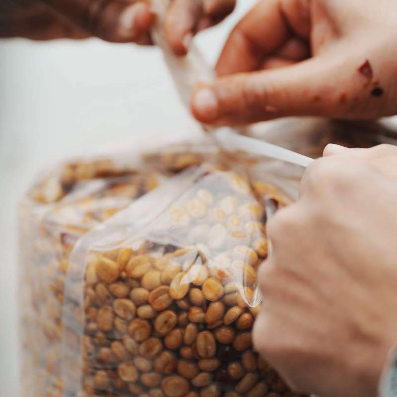 Green coffee from Pu'er, Yunnan