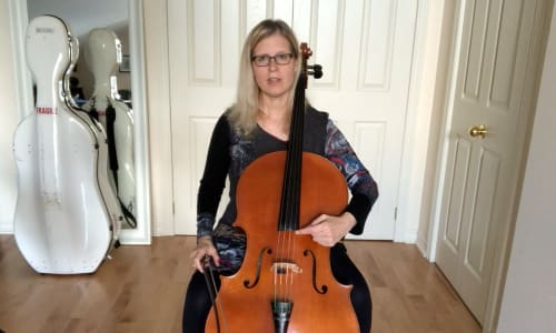 TSO Assistant Principal Cello Winona Zelenka demonstrates how to play the cello