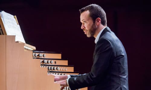 Jean Willy at the organ