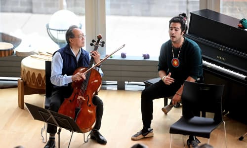 Yo-Yo Ma and Jeremy Dutcher performing at CAMH