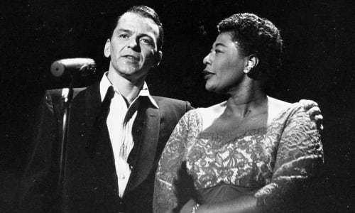 Frank Sinatra and Ella Fitzgerald in Las Vegas, 1957