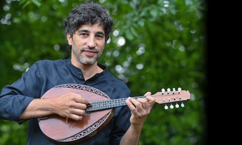 Avi Avital with his mandolin