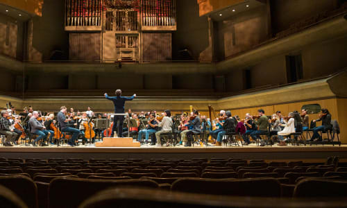 TSO on stage during rehearsal