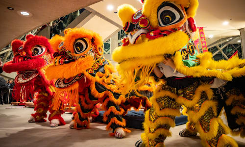 Lunar New Year performance in the lobby before the concert