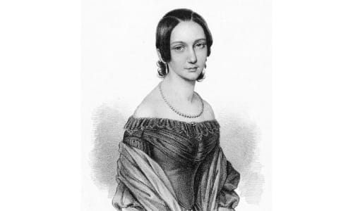 Clara Schumann 1838 - Lithograph by August Kneisel