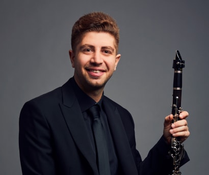 Eric Abramovitz with his clarinet