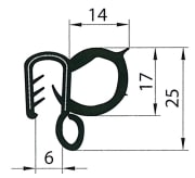 KLEMLIST 6mm m/ledn.holder