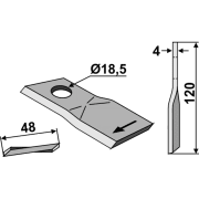 KNIVBLAD L120 B 50 Ø18,5  LEYLY HS