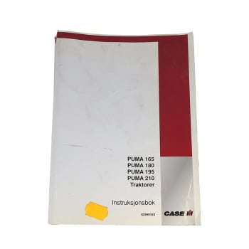 INSTRUKSJONSBOK CASE PUMA 165 - 210