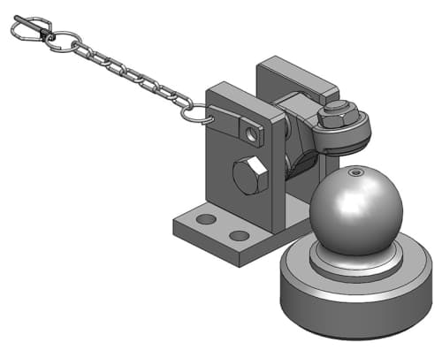 KULEKOBLING K80 SVEISBAR MED LÅS