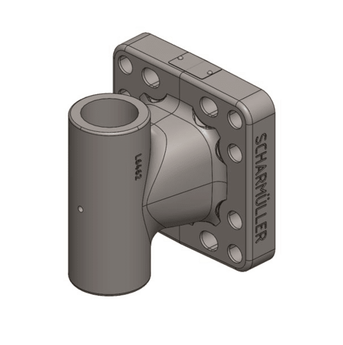 Trepunktsfeste Adapterflens