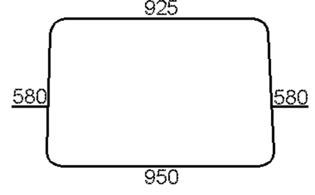 FRONTRUTE F4-5-7000 950X580MM U/UTSKJÆRI
