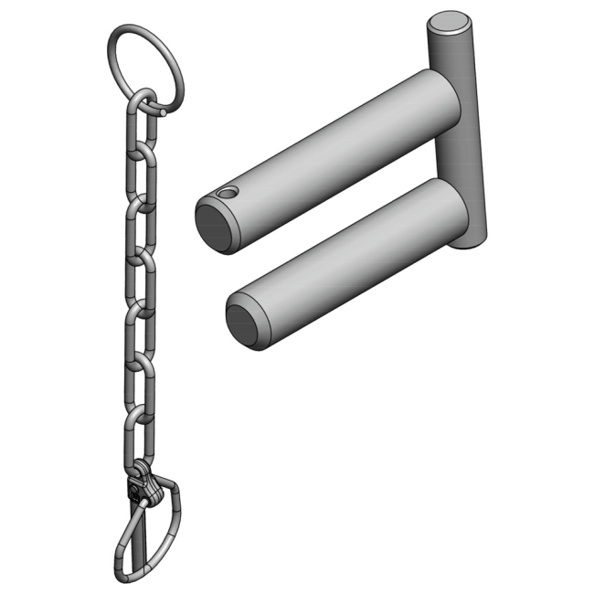 Tilhengerkobling - reservedeler Låsepinne med kjetting