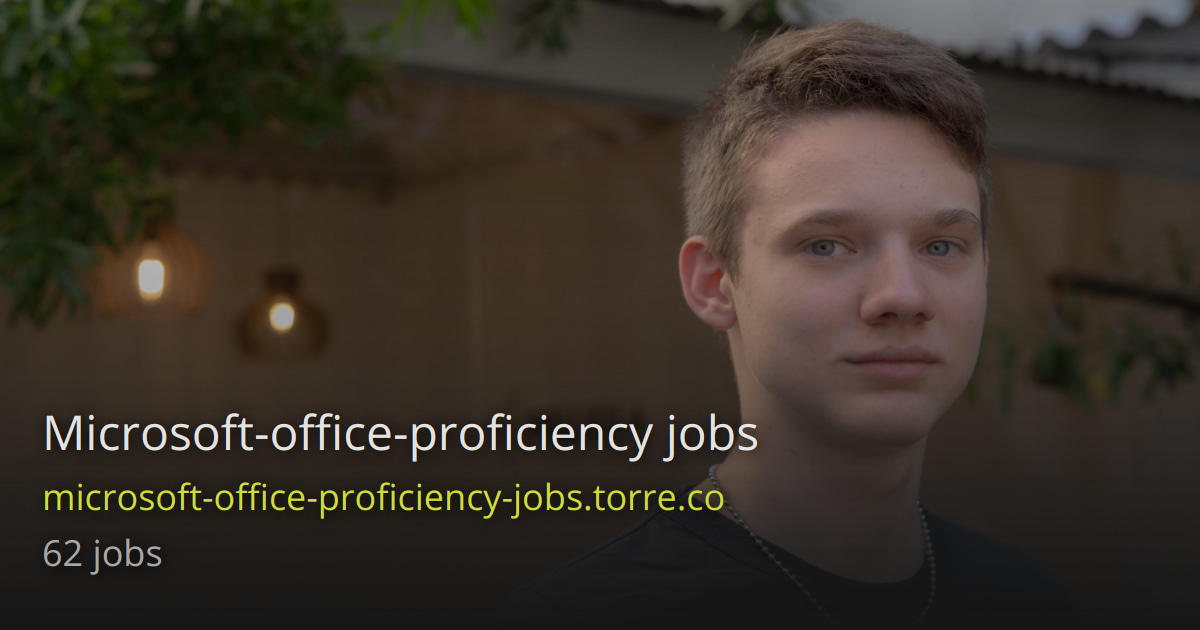 Microsoft Office jobs Torre