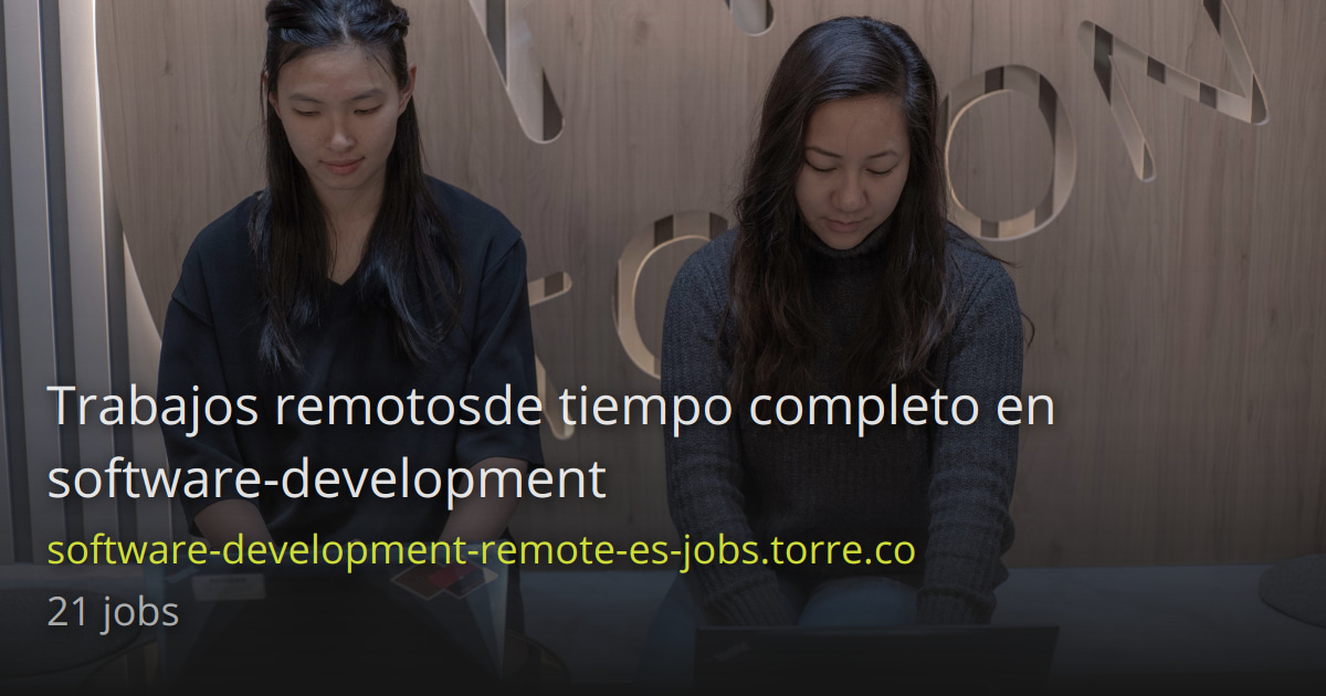 Software development jobs torre