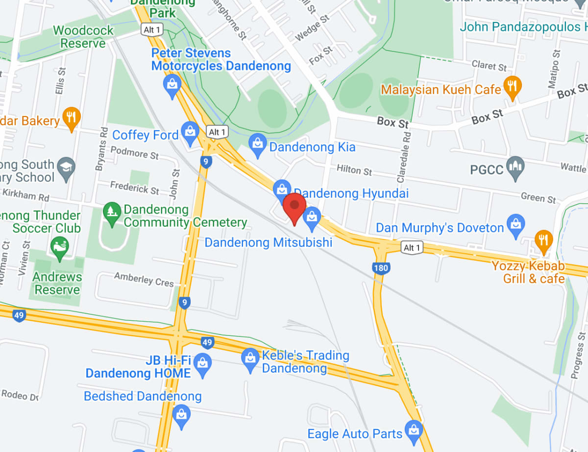Dandenong Mitsubishi Used Cars map